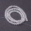 Half-Handmade Transparent Glass Beads Strands X-GF4mmC01-2