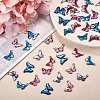 48Pcs 6 Colors Printed Alloy Pendants FIND-SZ0001-82-5