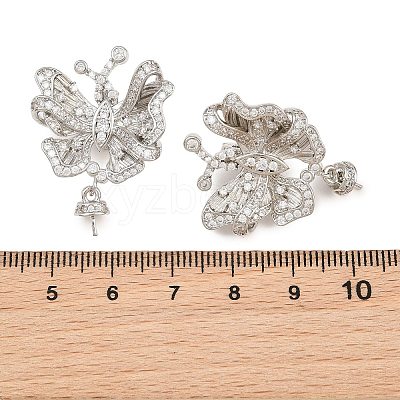 Brass Micro Pave Cubic Zirconia Peg Bails CU-CBA8264-03P-1