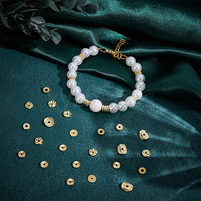 120Pcs 6 Styles Brass & Alloy Spacer Beads FIND-PH0020-55-1