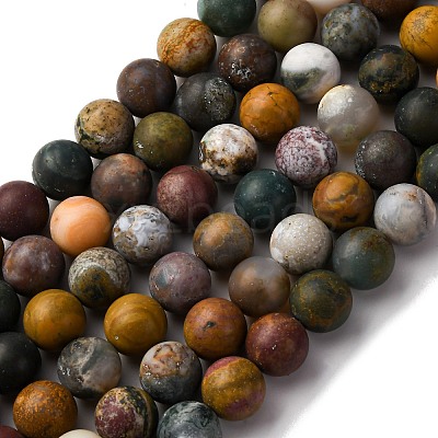 Natural Ocean Agate/Ocean Jasper Beads Strands G-G772-06-B-1