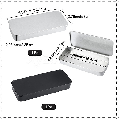 2Pcs Slide Top Tinplate Trinket Storage Boxes CON-SP0001-22A-01-1