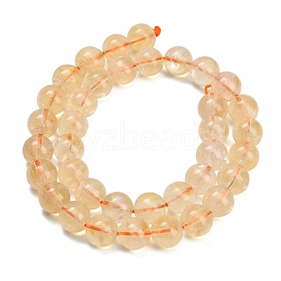 Natural Citrine Beads Strands GG-CBACB71-03-10mm-1