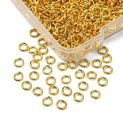 Brass Open Jump Rings KK-YW0001-38-1