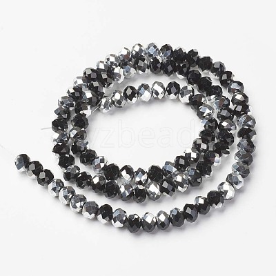 Electroplate Transparent Glass Beads Strands EGLA-A034-T3mm-M01-1
