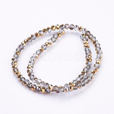 Electroplate Glass Faceted Rondelle Beads Strands EGLA-D020-3x2mm-14-1