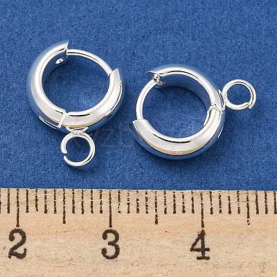 201 Stainless Steel Huggie Hoop Earring Findings STAS-P283-01U-S-1
