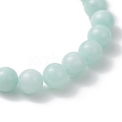 Dyed Natural Malaysia Jade Round Beads Stretch Bracelets for Women Men BJEW-JB13441-1