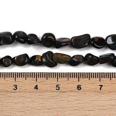 Dyed Natural Blue Tiger Eye Beads Strands G-Q060-D09-1