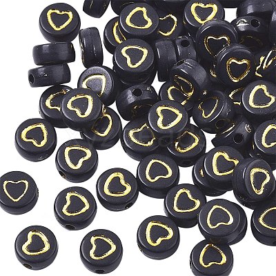 Opaque Acrylic Beads PACR-SZ0001-002B-1