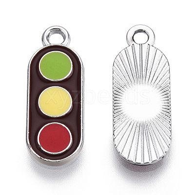 Platinum Plated Alloy Pendants X-ENAM-T009-28-1