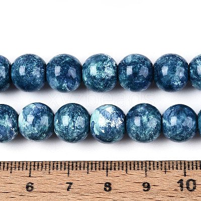Baking Paint Glass Beads Strands DGLA-N016-10mm-10-1