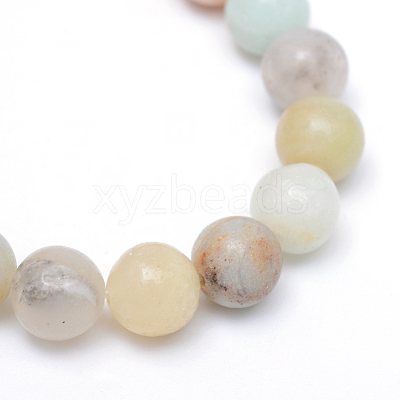 Round Natural Flower Amazonite Bead Strands X-G-R345-6mm-17-1