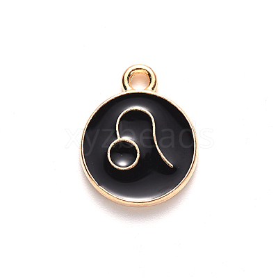 Alloy Enamel Pendants ENAM-S124-01A-08G-1