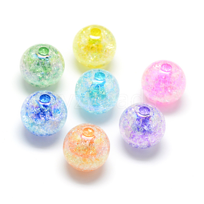Crackle Style Acrylic Beads X-MACR-S825-16mm-1
