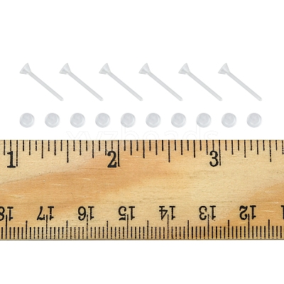 500Pcs Plastic Stud Earring Settings for Rhinestone KY-FS0001-06-1