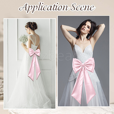Nylon Detachable Bridal Bowknot for Wedding Dresses DIY-WH20002-630D-1