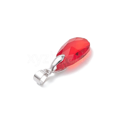 Brass Glass Pendants PALLOY-JF04501-02-1