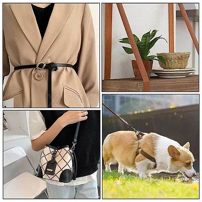 2M Flat Double Face Lychee Pattern Imitation Leather Band LC-WH0010-01C-03-1