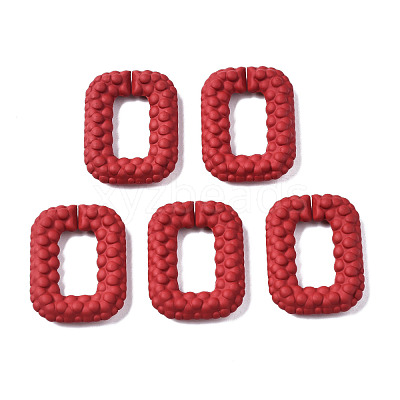 Spray Painted CCB Plastic Linking Rings CCB-Q091-009E-1