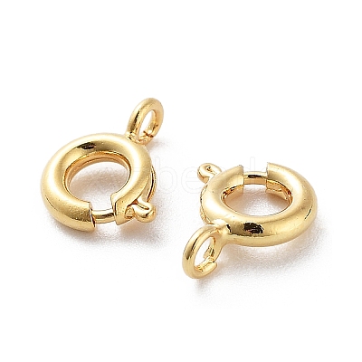 Brass Spring Ring Clasps KK-G479-01A-G-1