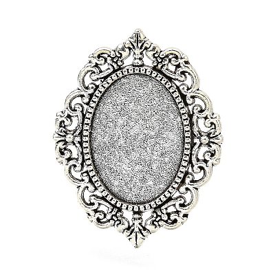 Vintage Adjustable Iron Finger Ring Components Alloy Cabochon Bezel Settings LS-X-PALLOY-Q300-09AS-NR-1