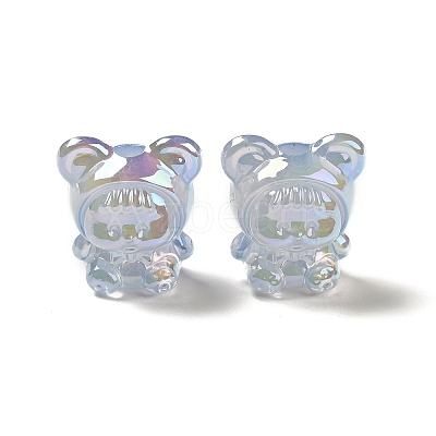 UV Plating Rainbow Iridescent Acrylic Beads X-PACR-M002-01-1