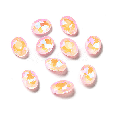Mocha Fluorescent Style Glass Rhinestone Cabochons GGLA-M005-01A-223MK-1