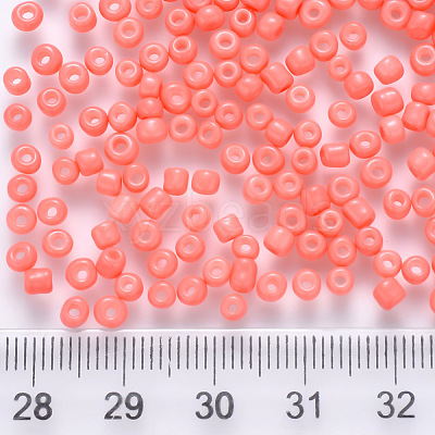 6/0 Baking Paint Glass Round Seed Beads SEED-S036-01C-12-1
