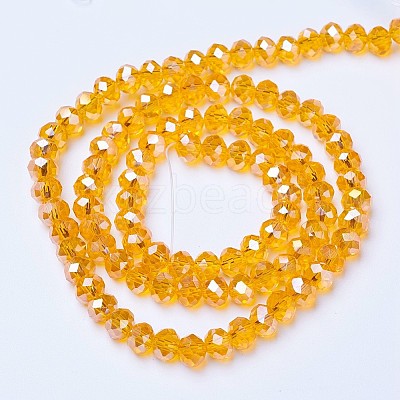 Electroplate Glass Beads Strands X-EGLA-A034-T8mm-B01-1