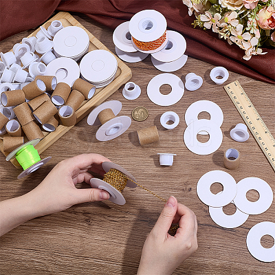 30 Bags Paper Thread Winding Bobbins DIY-PH0031-88-1