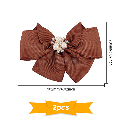Polyester Bowknot Shoe Decorations FIND-GO0001-52B-1