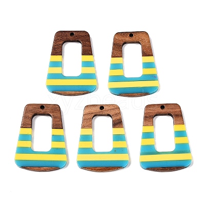 Epoxy Resin & Walnut Wood Pendants RESI-N039-121S-1