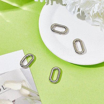 4Pcs 304 Stainless Steel Spring Gate Clasp Findings STAS-ME0002-66-1