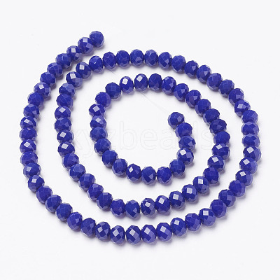 Opaque Solid Color Glass Beads Strands EGLA-A034-P1mm-D07-1