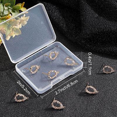 10Pcs Brass Stud Earring Findings KK-BBC0003-71-1