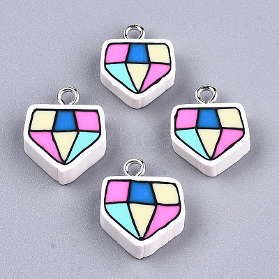 Handmade Polymer Clay Pendants X-CLAY-T016-77-1