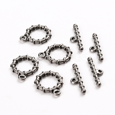 Tarnish Resistant 304 Stainless Steel Toggle Clasps STAS-D142-05A-P-1