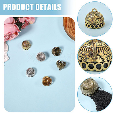 9Pcs 3 Colors Tibetan Style Alloy Pendant Bail FIND-CA0011-04-1
