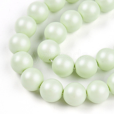 Baking Paint Pearlized Glass Pearl Bead Strands HY-N002-8mm-B02-1