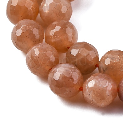 Natural Peach Moonstone Beads Strands G-J403-04A-8mm-1