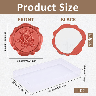 50Pcs Adhesive Wax Seal Stickers DIY-CA0006-16I-1