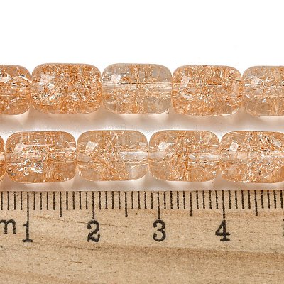 Transparent Crackle Glass Beads Strands X-GLAA-NH0001-04B-1