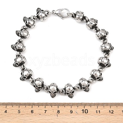 Halloween 304 Stainless Steel Link Chain Bracelets BJEW-D379-20A-AS-1