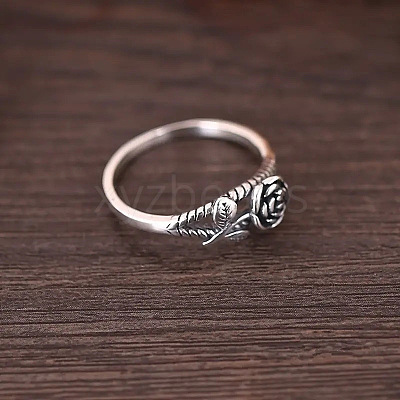 Alloy Rose Finger Rings WG6B24B-06-1