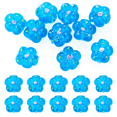 10Pcs Handmade Lampwork Beads LAMP-TADJ0001-01G-1