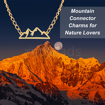 20Pcs 2 Colors Stainless Steel Outline Connector Charms STAS-UN0047-49-1