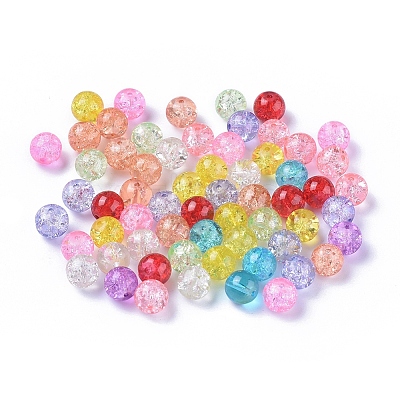 Transparent Crackle Glass Beads CCG-R001-10mm-M-1
