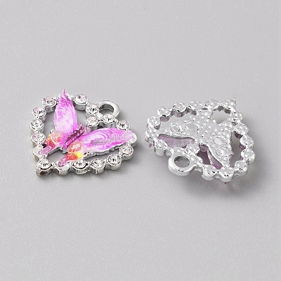 Platinum Alloy Rhinestone Pendants FIND-TAC0008-69P-03-1