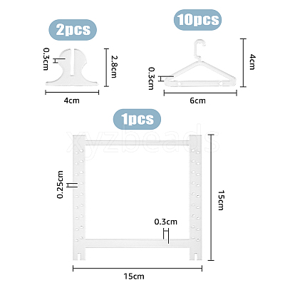 Transparent Acrylic Earring Hanging Display Stands EDIS-FH0001-05-1